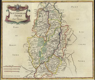 Carte du Nottinghamshire - Robert Morden